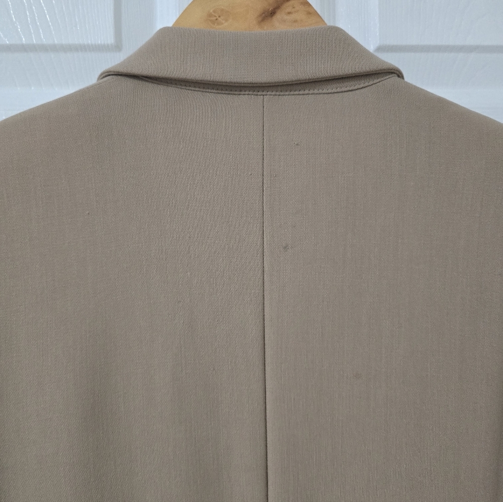 Max Mara Talento Tan Wool Belted Blazer Size 8 - Picture 10 of 10